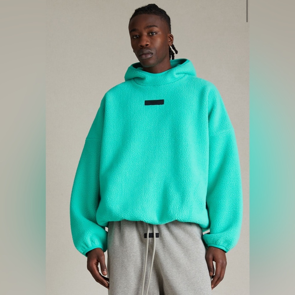 Essentials Fear of God Essentials Mint Leaf Polar Fleece Hoodie/Pullover | NEW🔥